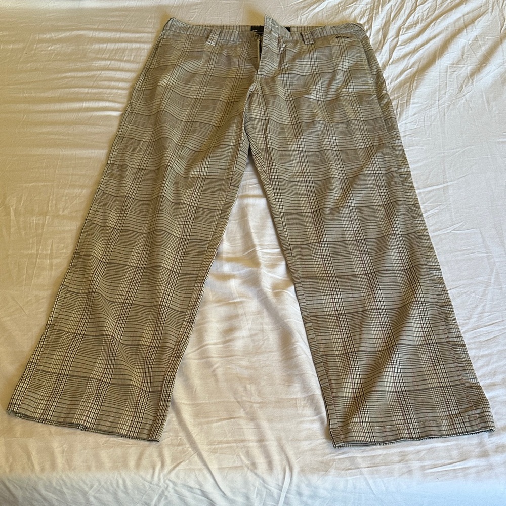 Oakley Men's Plaid Tan Dress Pants